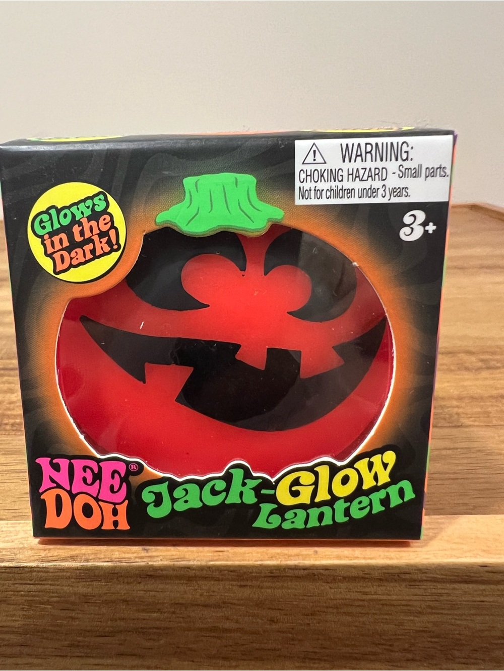 🔥🧡NeeDoh Jack-Glow Lantern Glow in The Dark Squishy - Orange 🎃